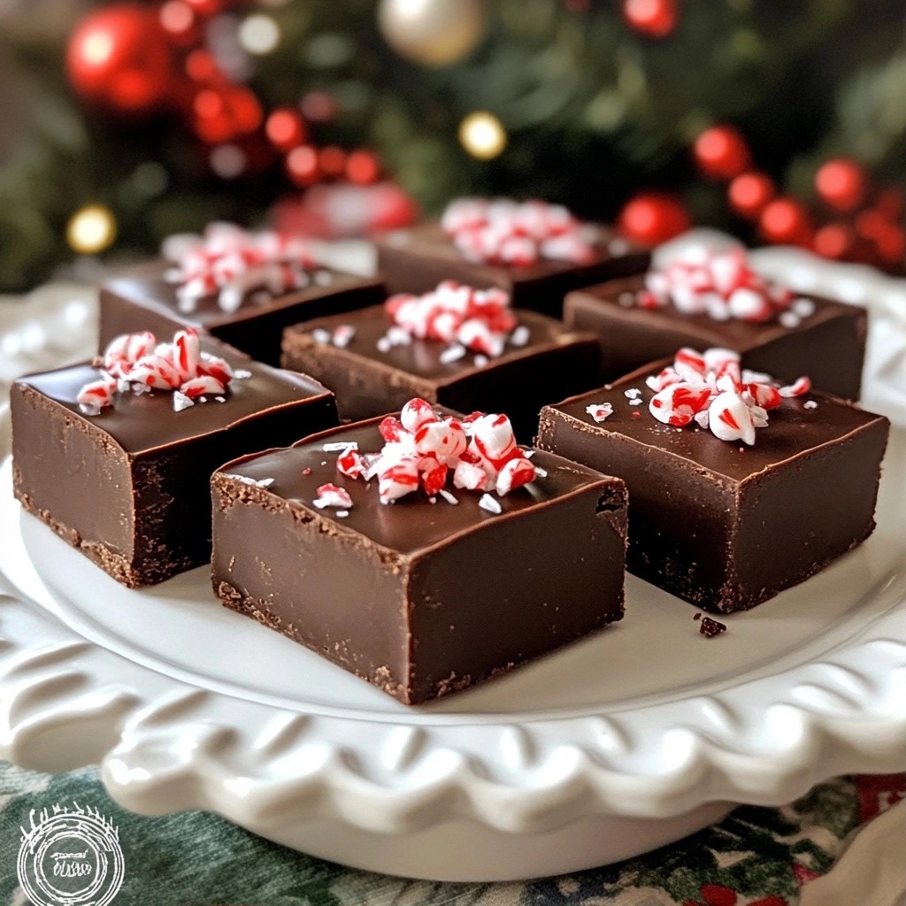 Festive Baking Peppermint Chocolate Fudge Recipe