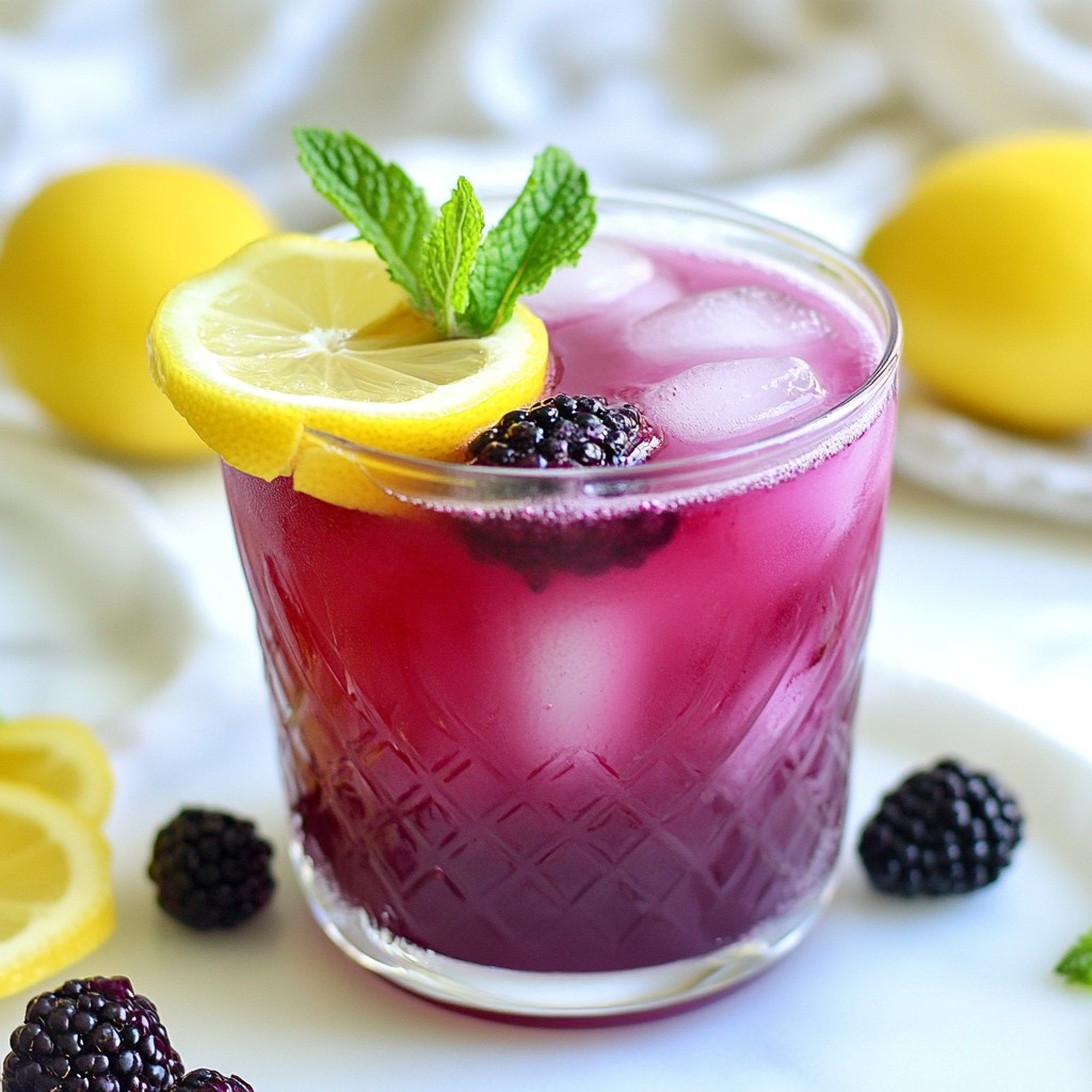 Blackberry Mint Lemonade Refreshing Summer Drink