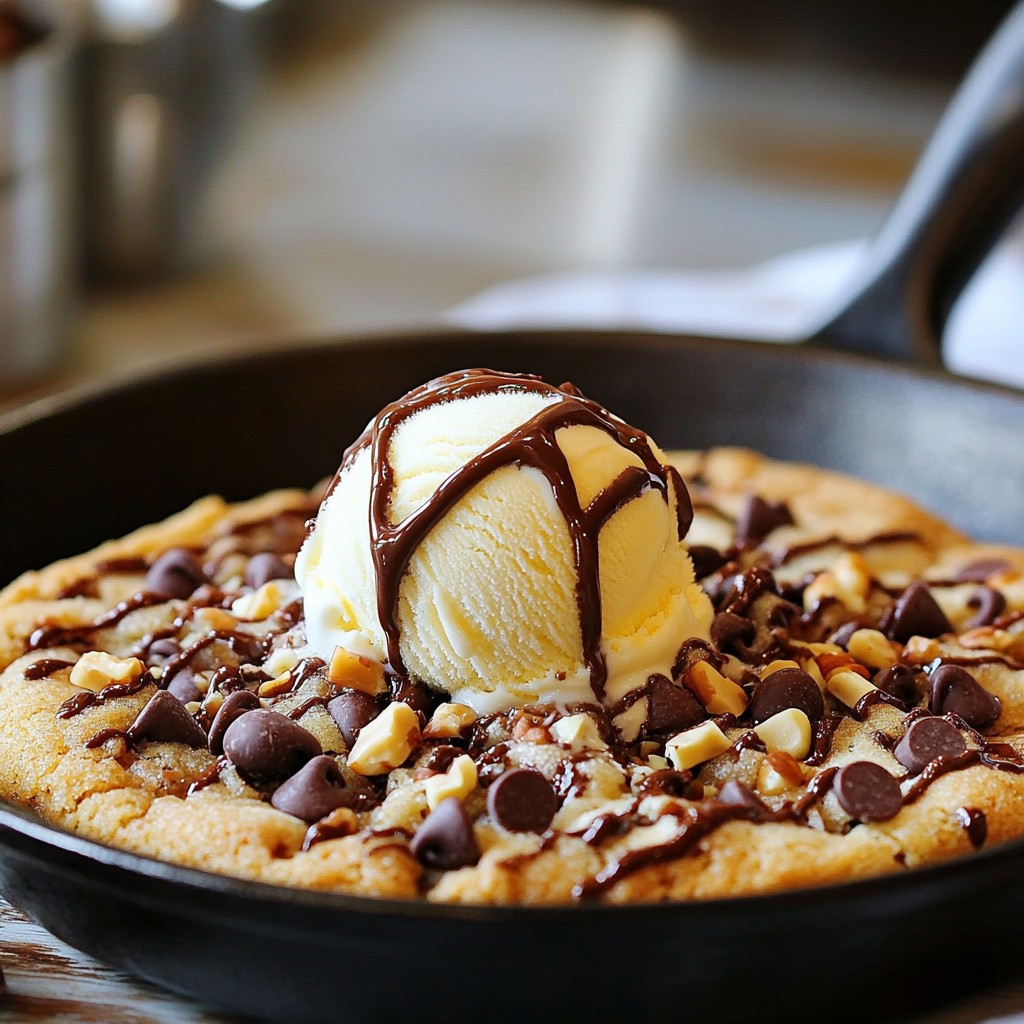 Skillet Cookie à la Mode Irresistible Warm Dessert