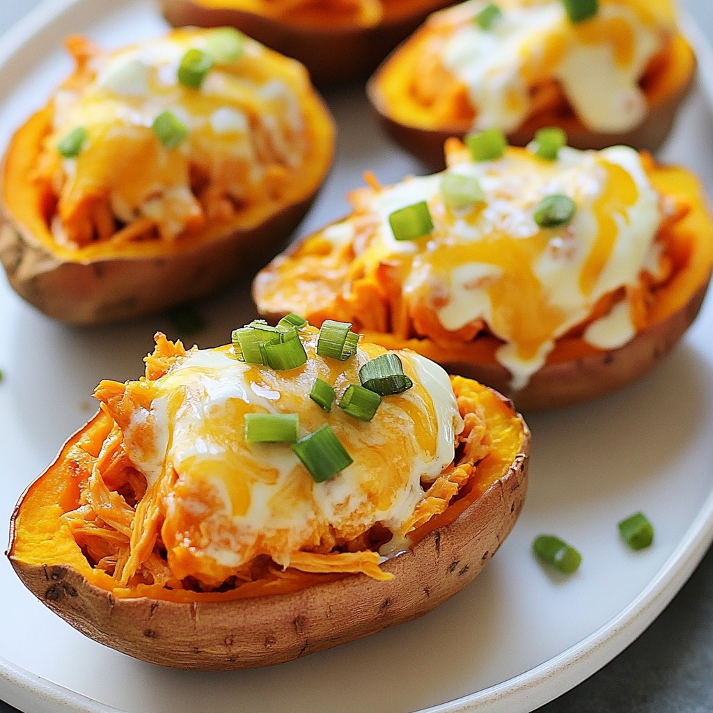 Buffalo Chicken Stuffed Sweet Potatoes Flavor Booster