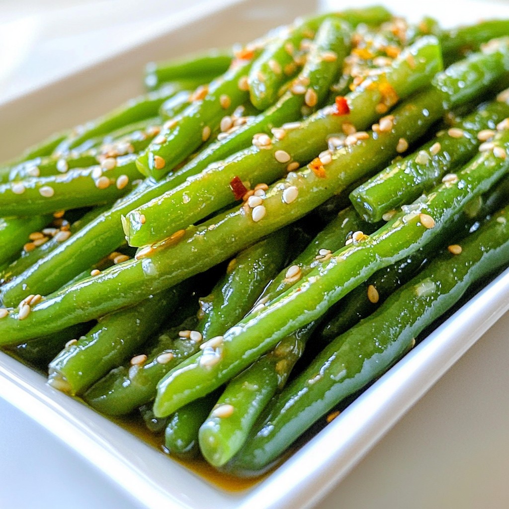 Ginger Soy Glazed Green Beans Flavorful and Simple Dish