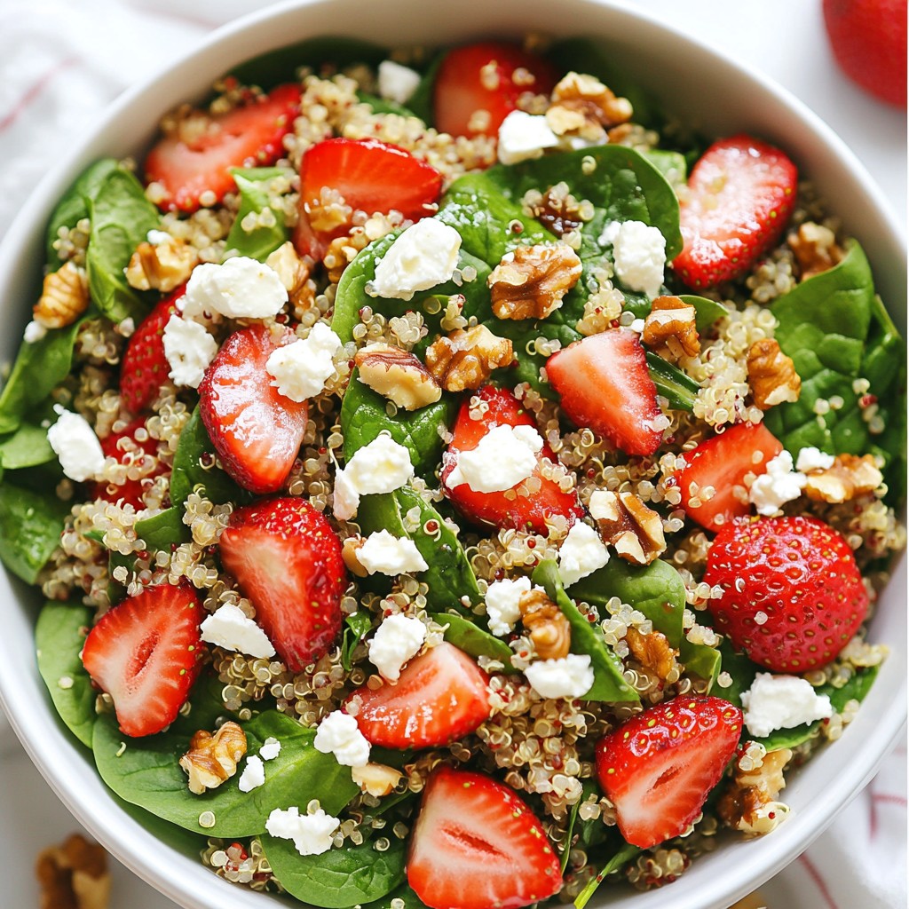 Strawberry Spinach Quinoa Salad Fresh and Healthy Bowl