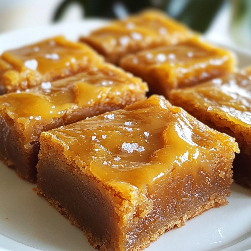 Fudgy Baking Salted Caramel Blondies Delightful Treat