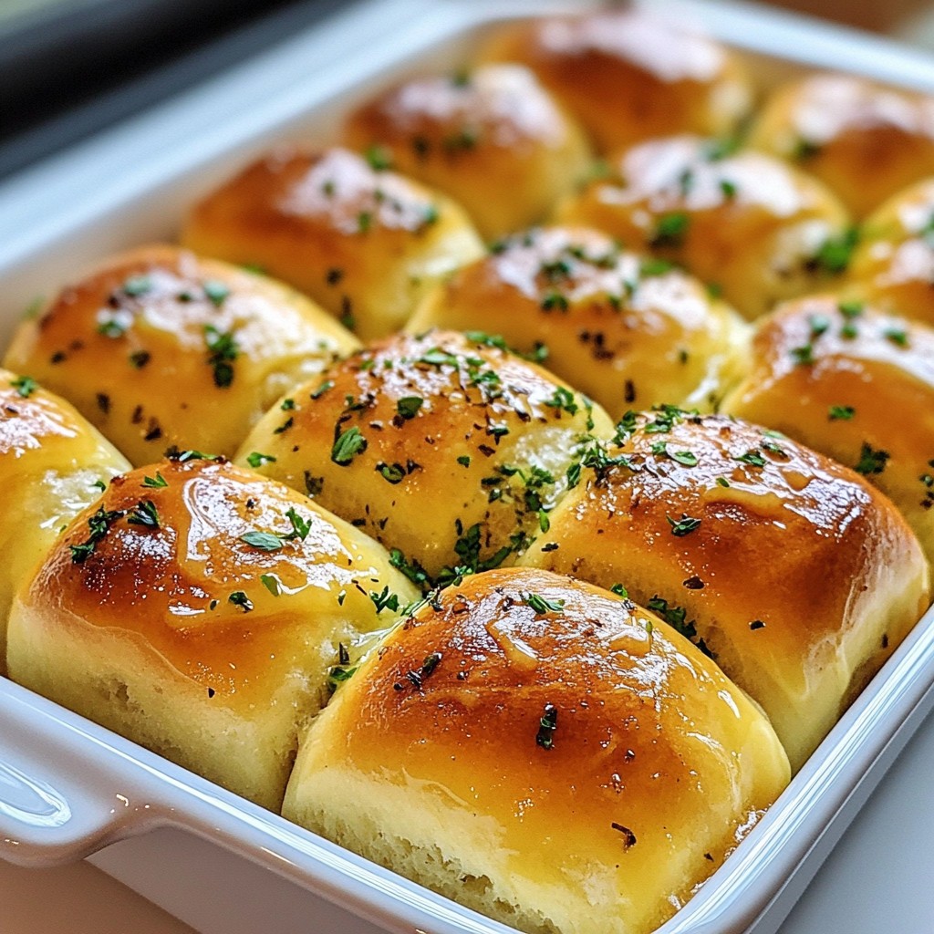 Garlic Herb Dinner Rolls Irresistible and Fluffy
