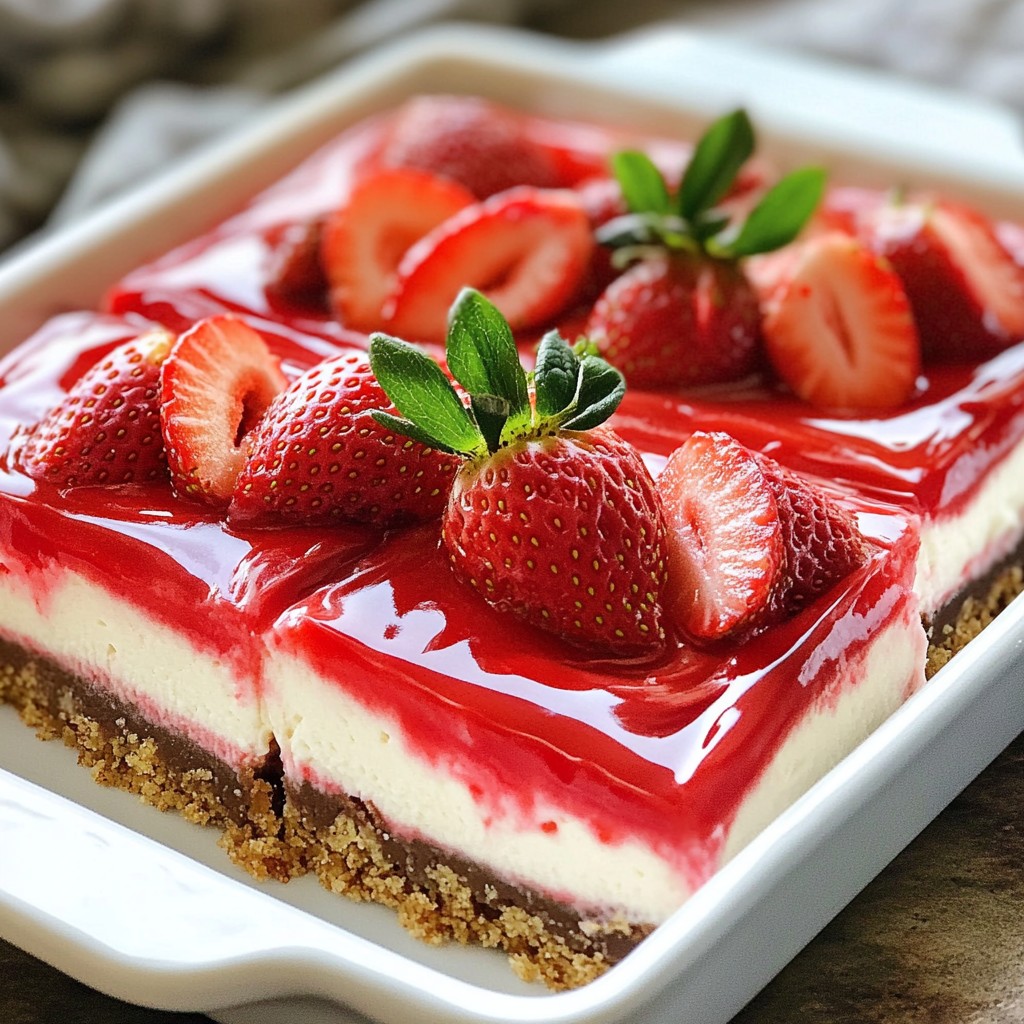 Fudgy Baking Strawberry Cheesecake Bars Delightful Treat