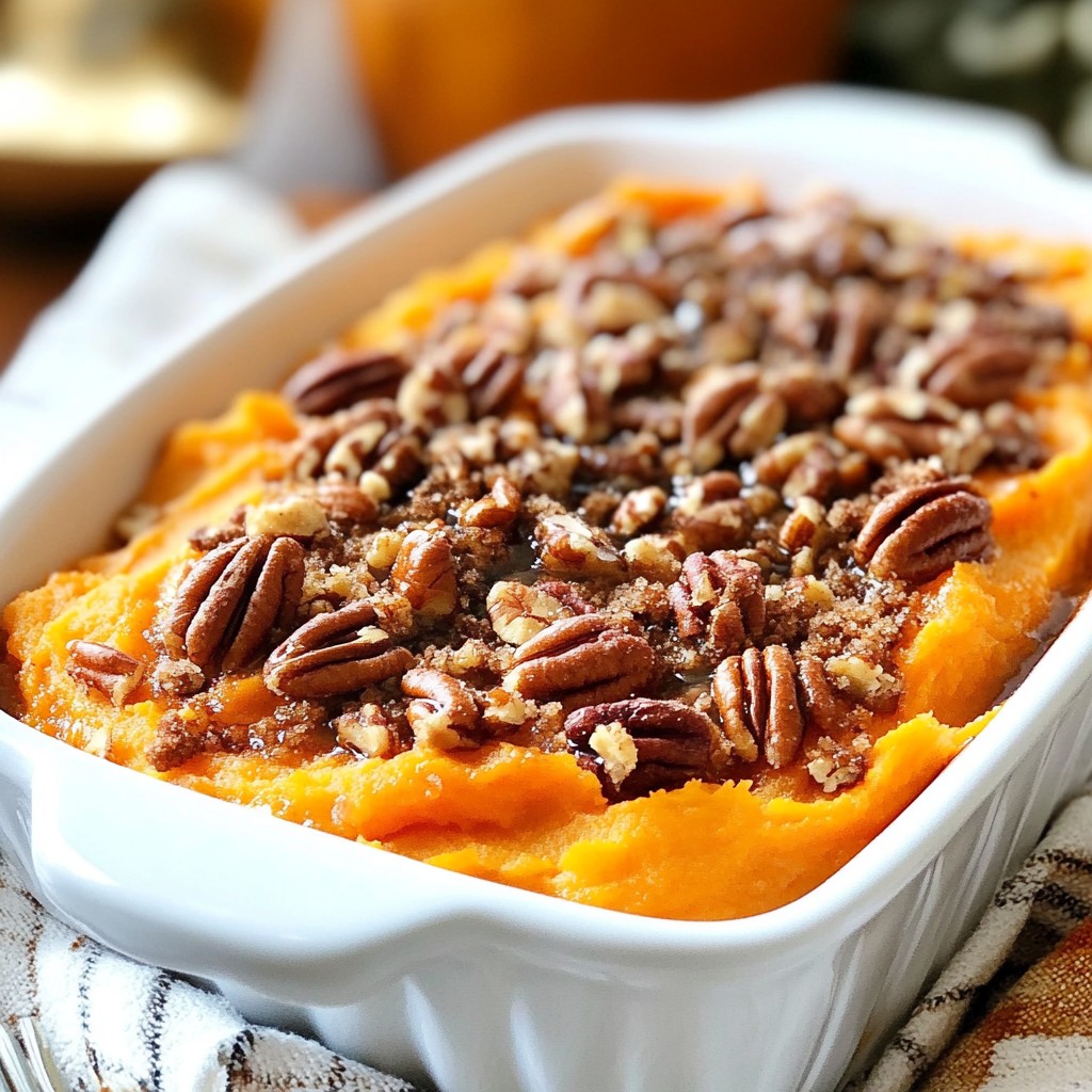 Maple Pecan Sweet Potato Casserole Delightful Treat