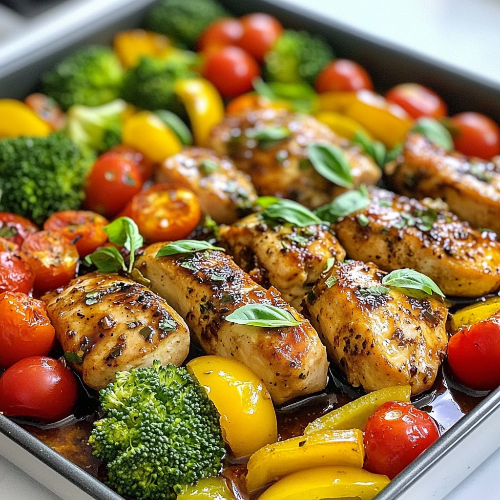 One-Pan Balsamic Chicken & Veggies Tasty and Easy Meal