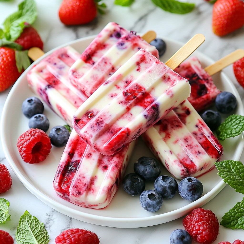 Triple Berry Yogurt Pops Simple and Refreshing Treat