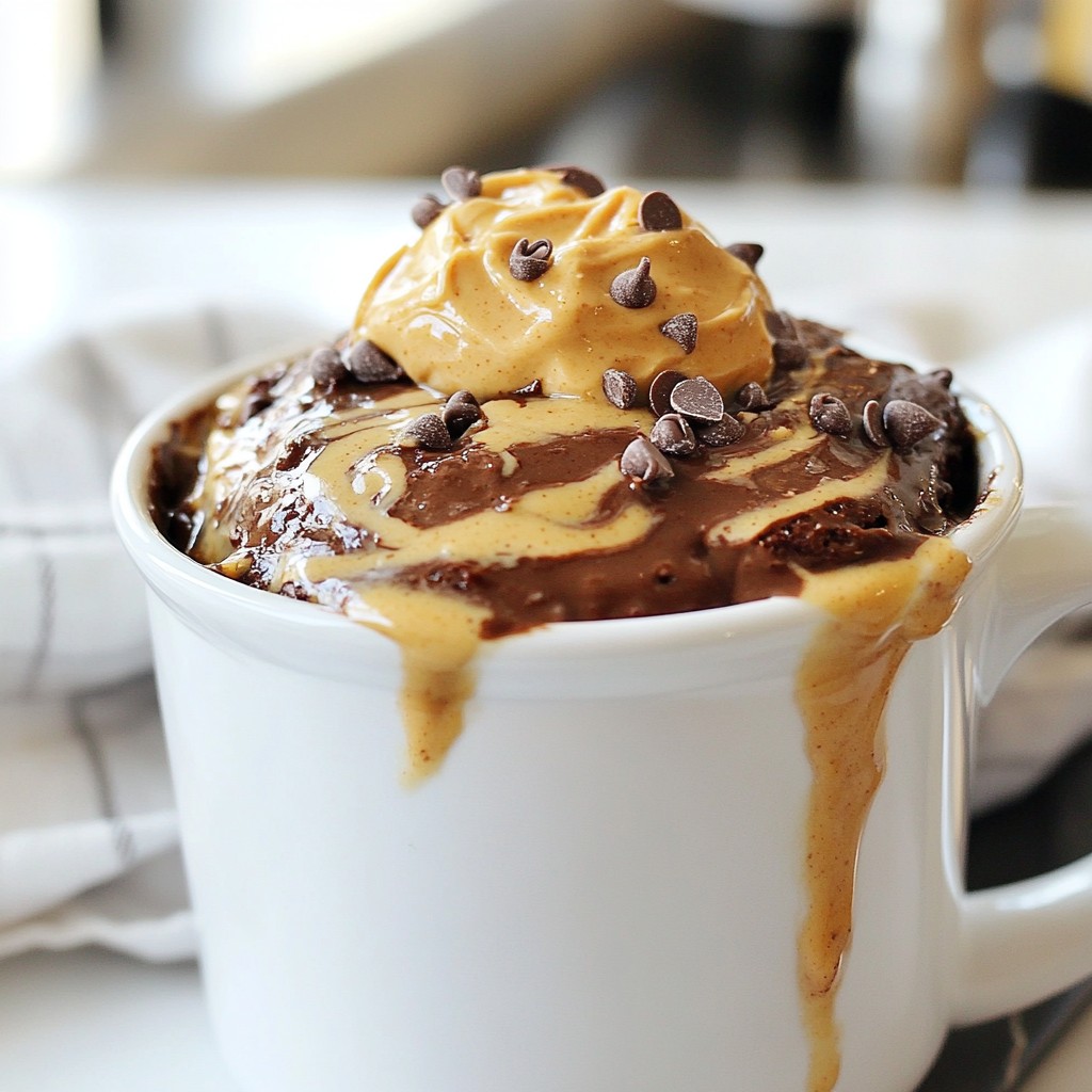 Chocolate Peanut Butter Mug Cake Quick and Easy Recipe