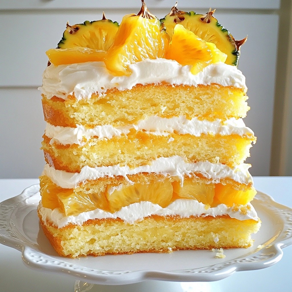 Moist Cake Pineapple Passionfruit Layer Cake Delight