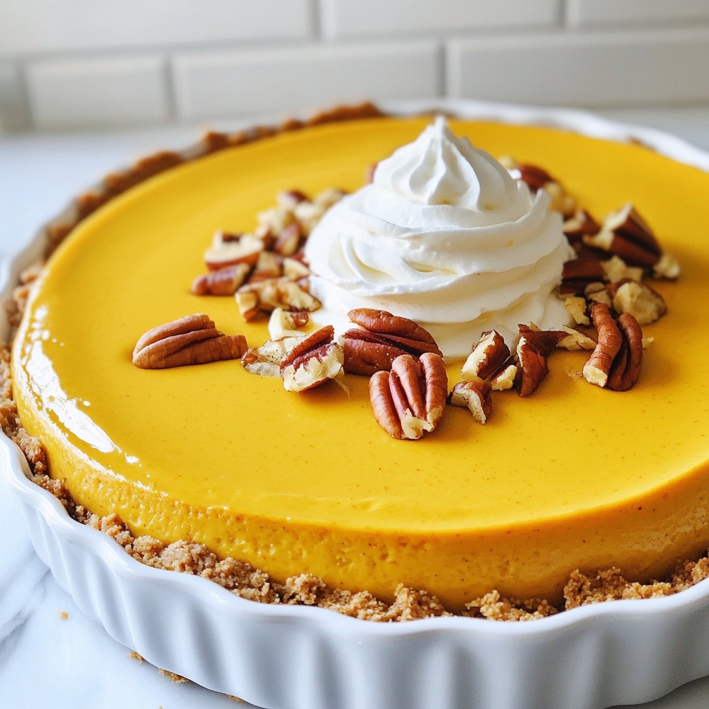 No-Bake Pumpkin Cheesecake Easy and Delicious Recipe