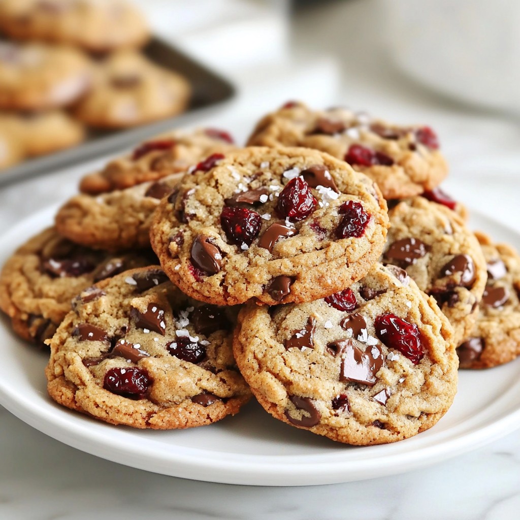 Chewy Dessert Chocolate Cranberry Cookies Delight