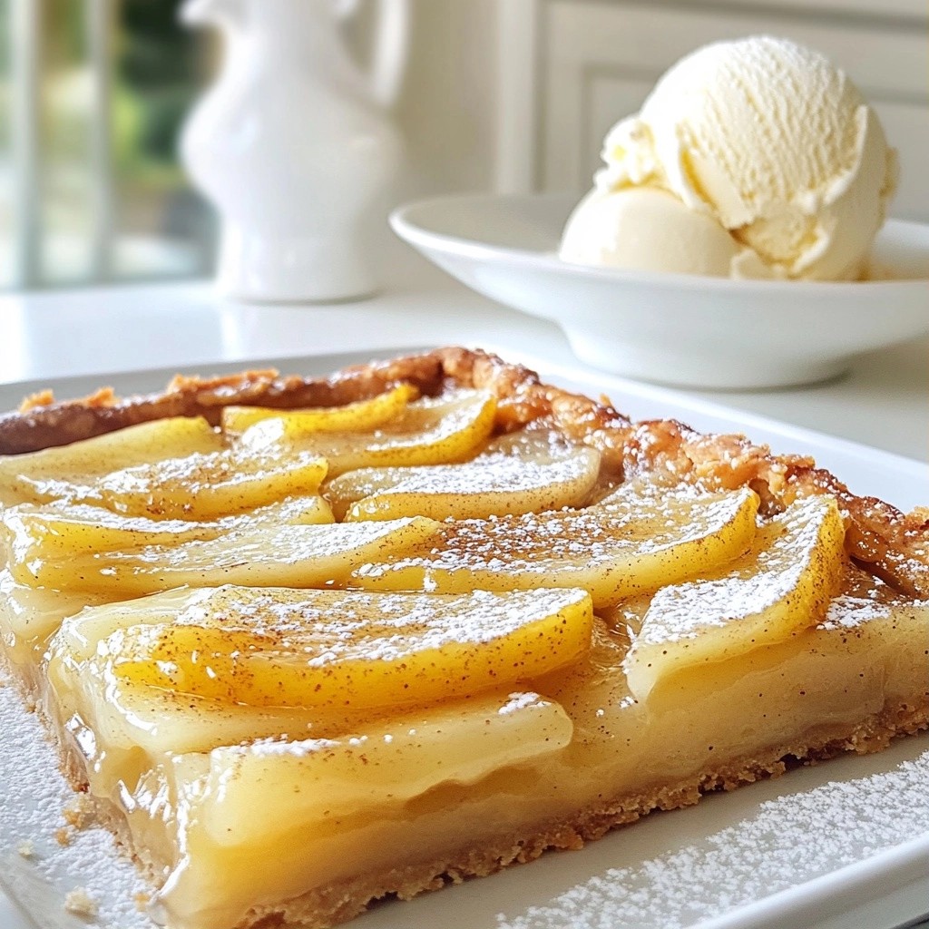 Classic Dessert Spiced Pear Tart with Almond Crust Delight
