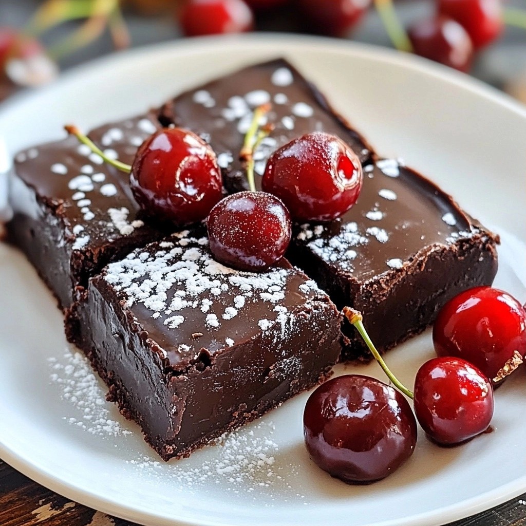 Gooey Dessert Dark Chocolate Cherry Bars Delight