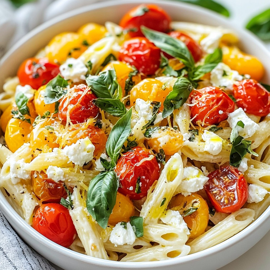 Roasted Tomato Feta Pasta Simple and Tasty Meal