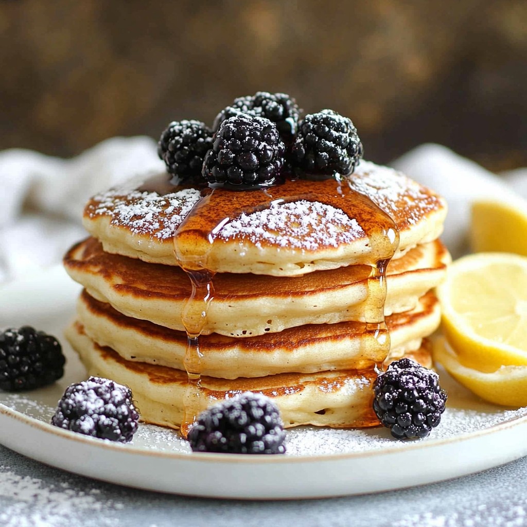 Blackberry Lemon Ricotta Pancakes Delightful Breakfast