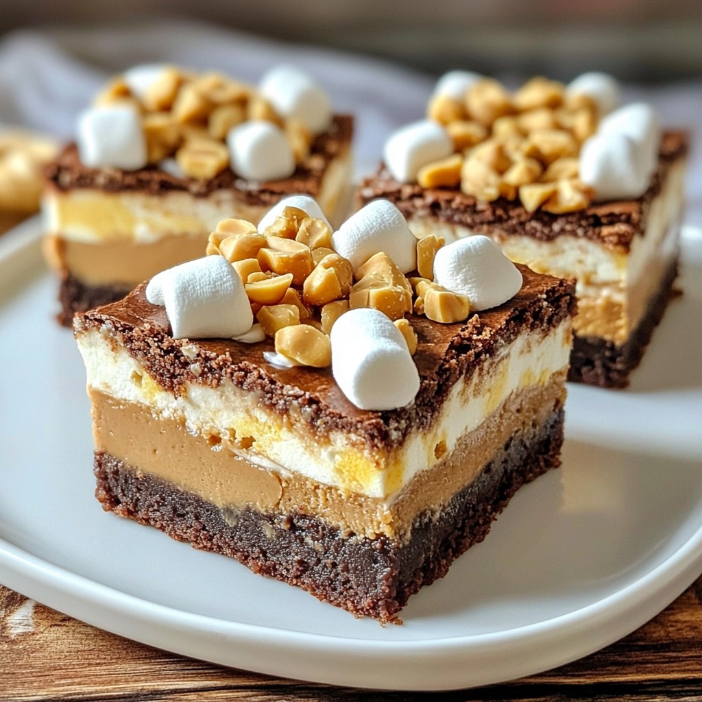 Gooey Dessert Peanut Butter Marshmallow Brownies Delight