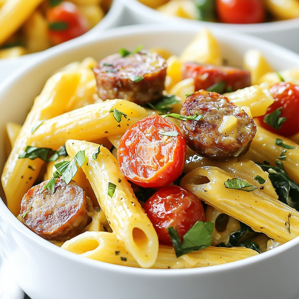 Creamy Cajun Sausage Pasta Easy and Flavorful Dinner