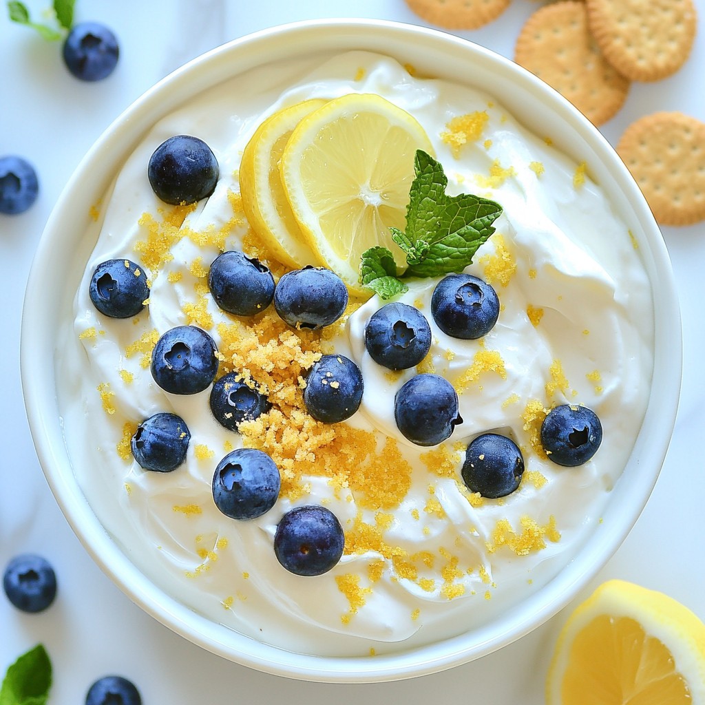 Lemon Blueberry Cheesecake Dip Creamy and Flavorful