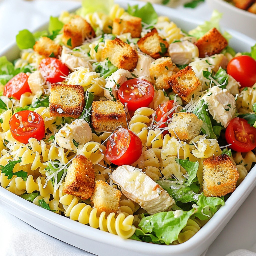 Chicken Caesar Pasta Salad Flavorful and Easy Recipe