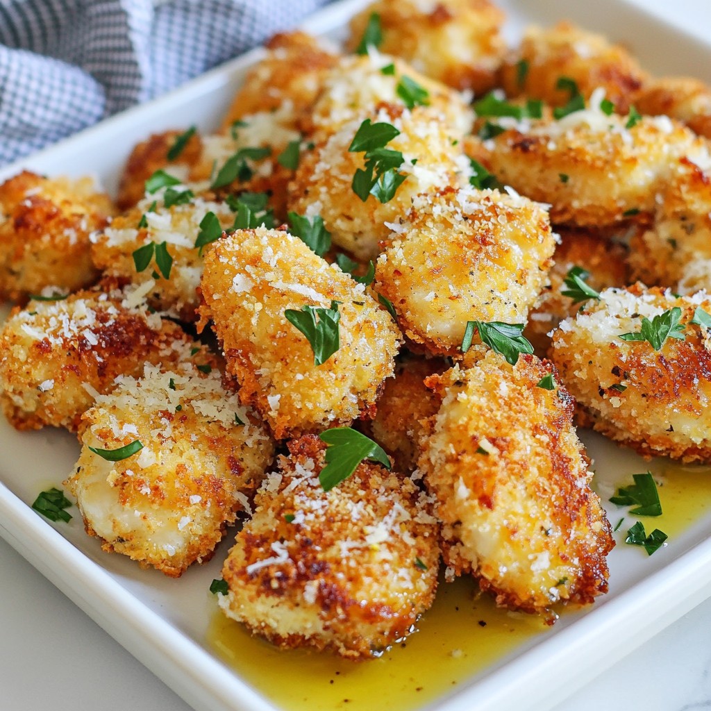 Garlic Parmesan Chicken Bites Crispy and Tasty Snack