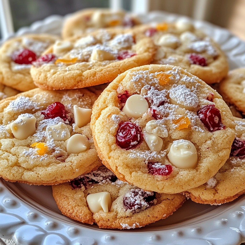Festive Baking Cranberry White Chocolate Cookies Delight