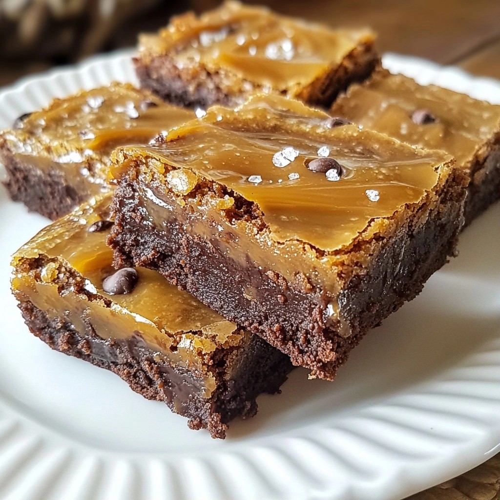 Fudgy Baking Espresso Caramel Brownies Delightful Treat