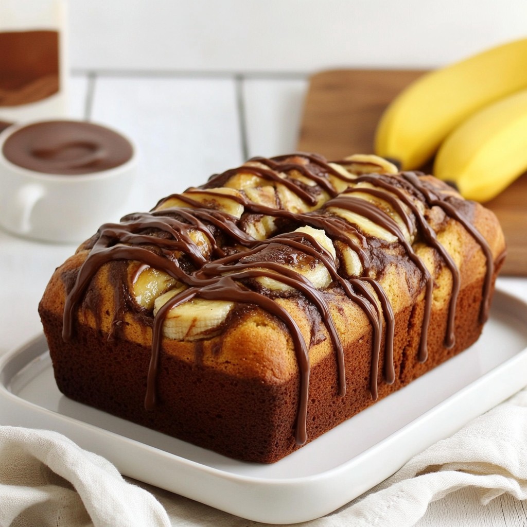 Delicious Banana Nutella Swirl Bread Easy Recipe