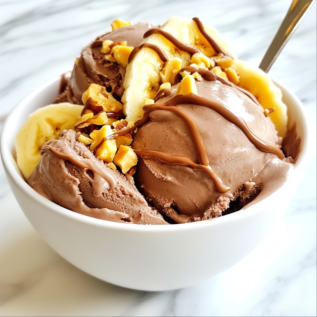 Chocolate Peanut Butter Banana Ice Cream Delightful Treat