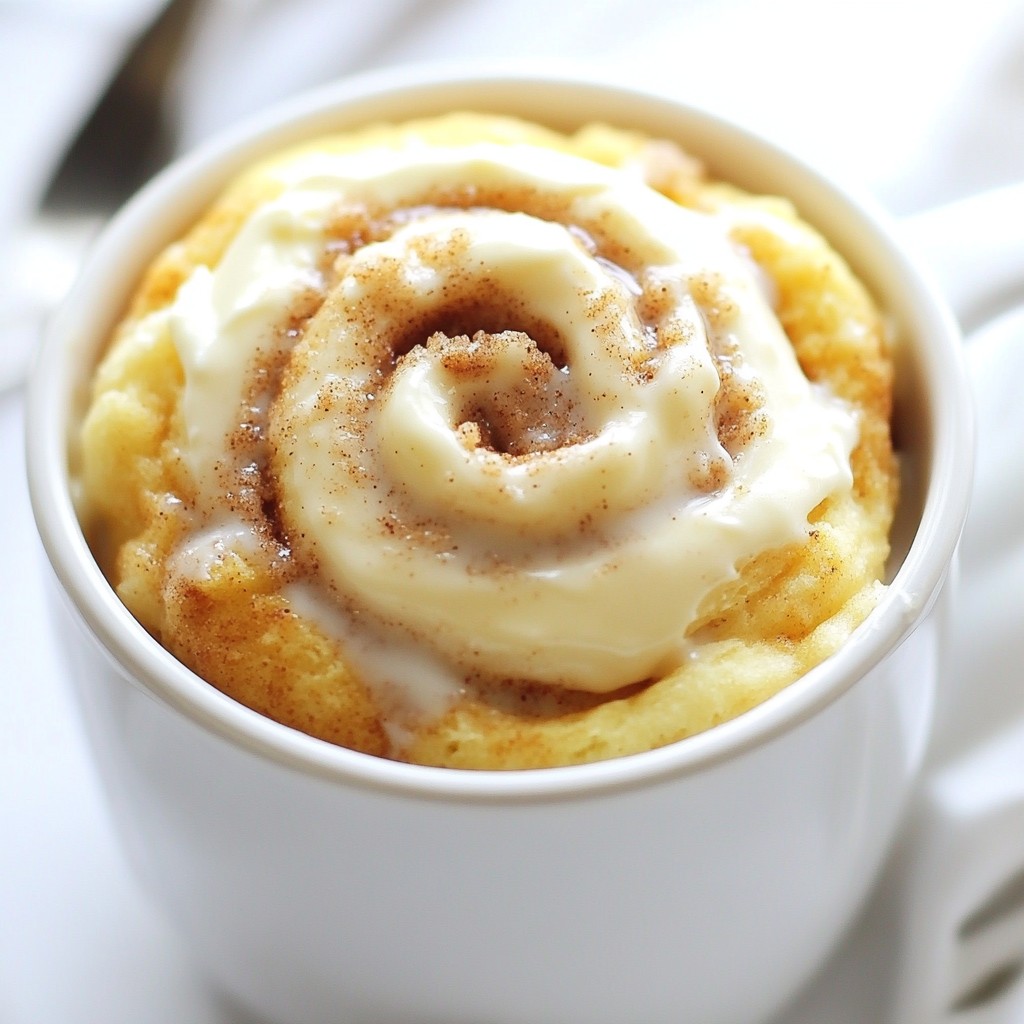 Cinnamon Roll Mug Cake Quick and Easy Dessert Recipe