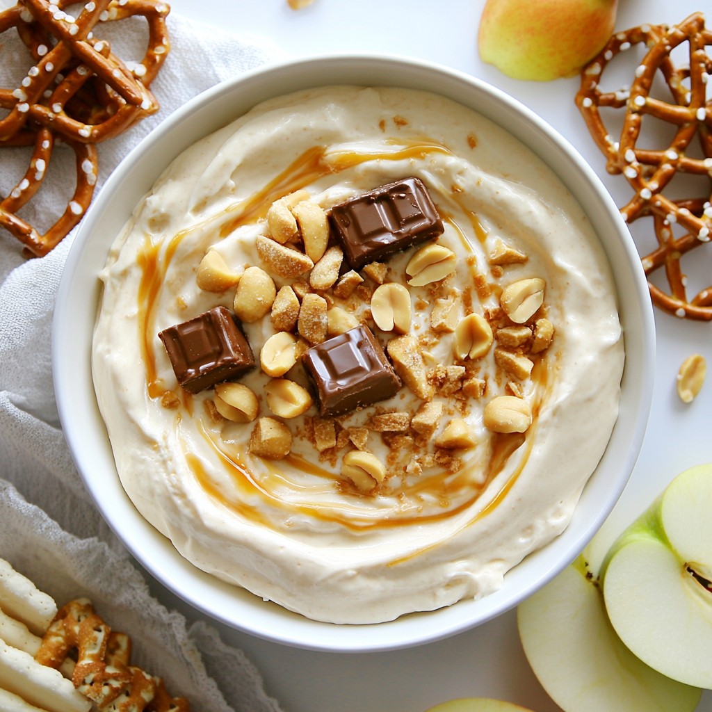 Snickers Cheesecake Dip Creamy and Indulgent Treat