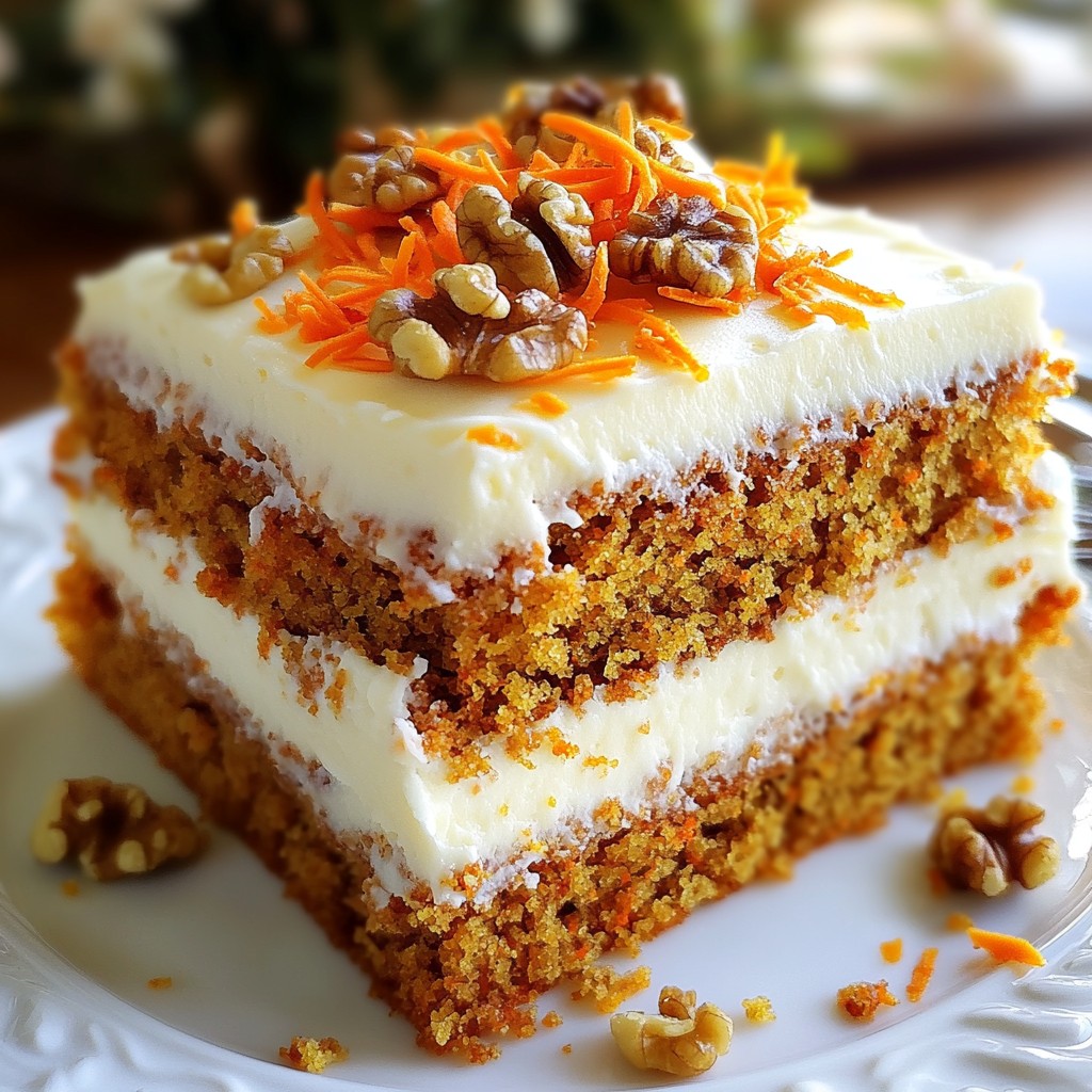 Moist Carrot Cake with Cream Cheese Frosting Delight
