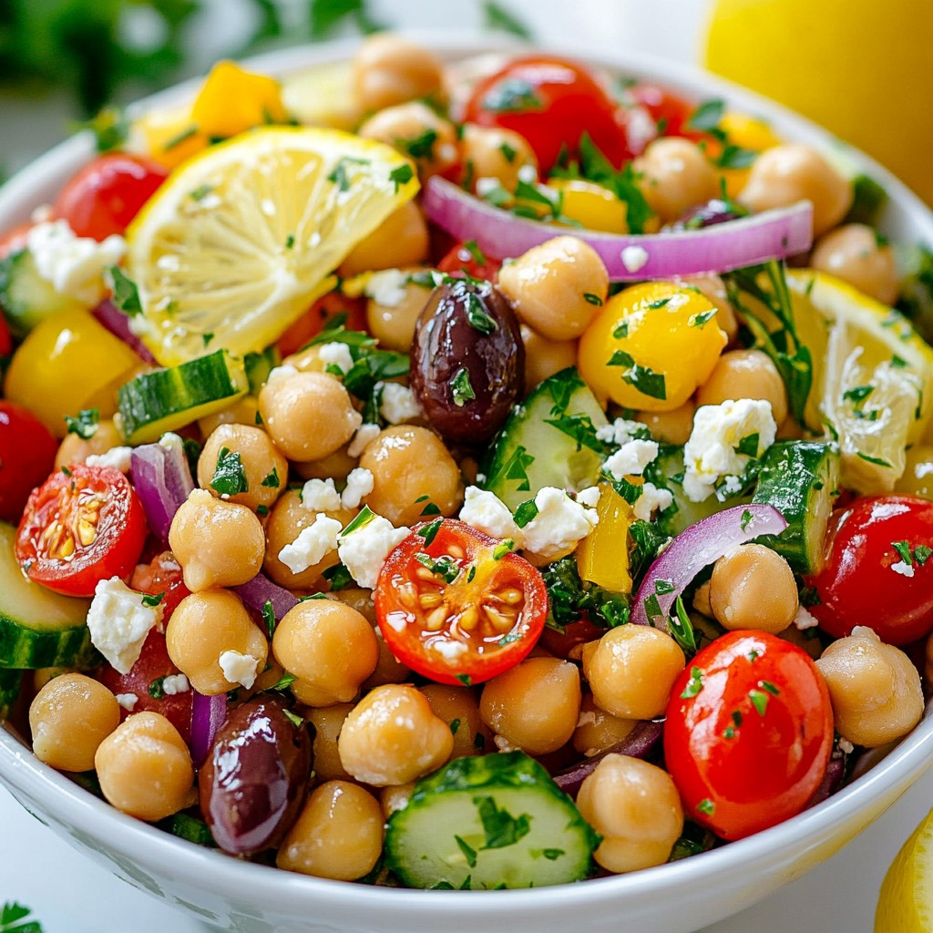 Mediterranean Chickpea Salad Fresh and Flavorful Dish