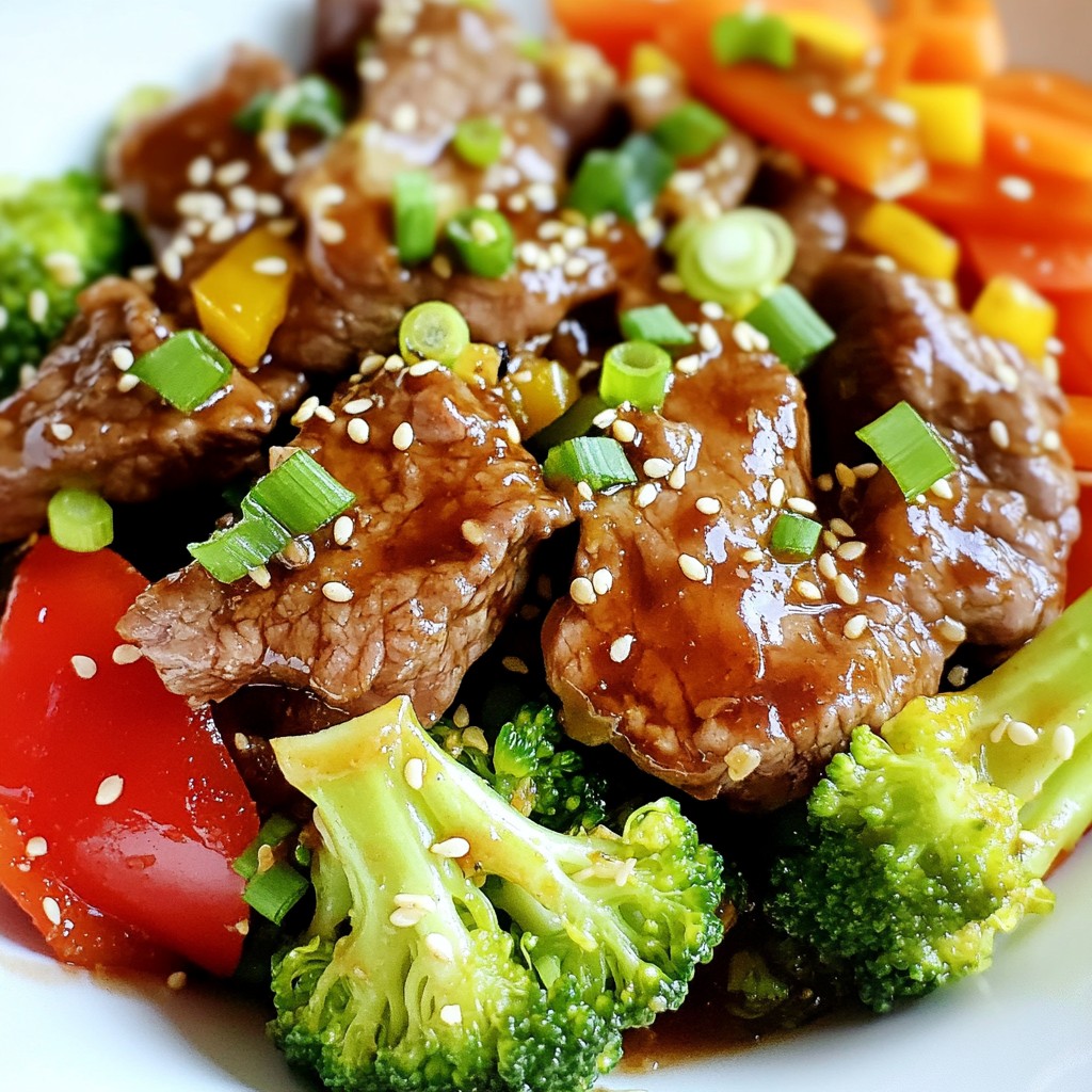 One-Pan Sesame Ginger Beef Quick and Savory Meal