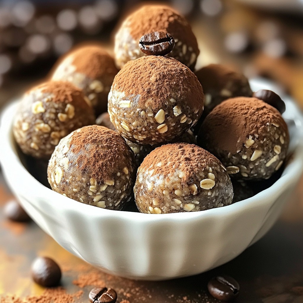 Chocolate Espresso Energy Balls Healthy Snack Boost