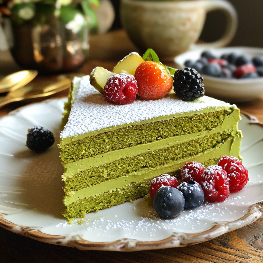 Fluffy Baking Matcha Green Tea Cake Delicious Recipe