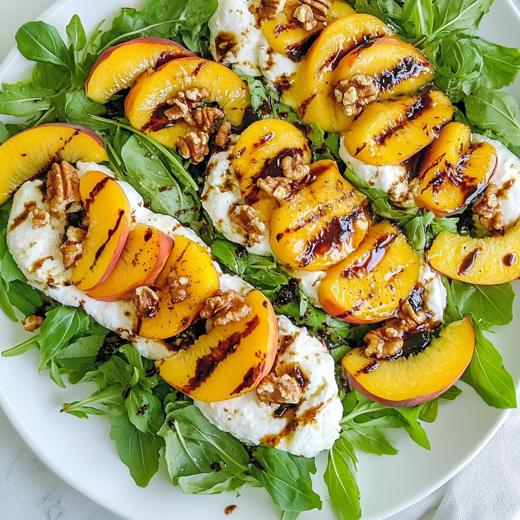 Grilled Peach Burrata Salad Fresh and Flavorful Dish