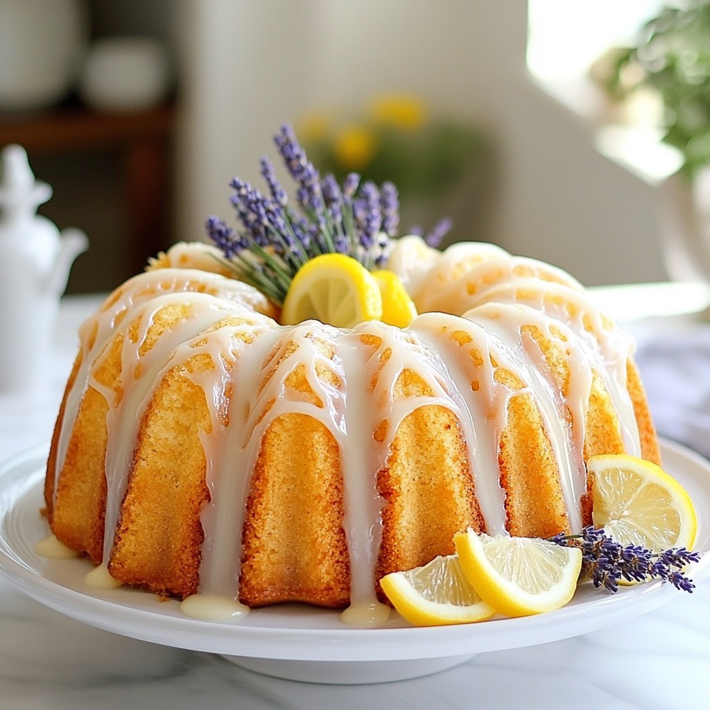 Moist Cake Lemon Lavender Bundt Cake Delight Recipe