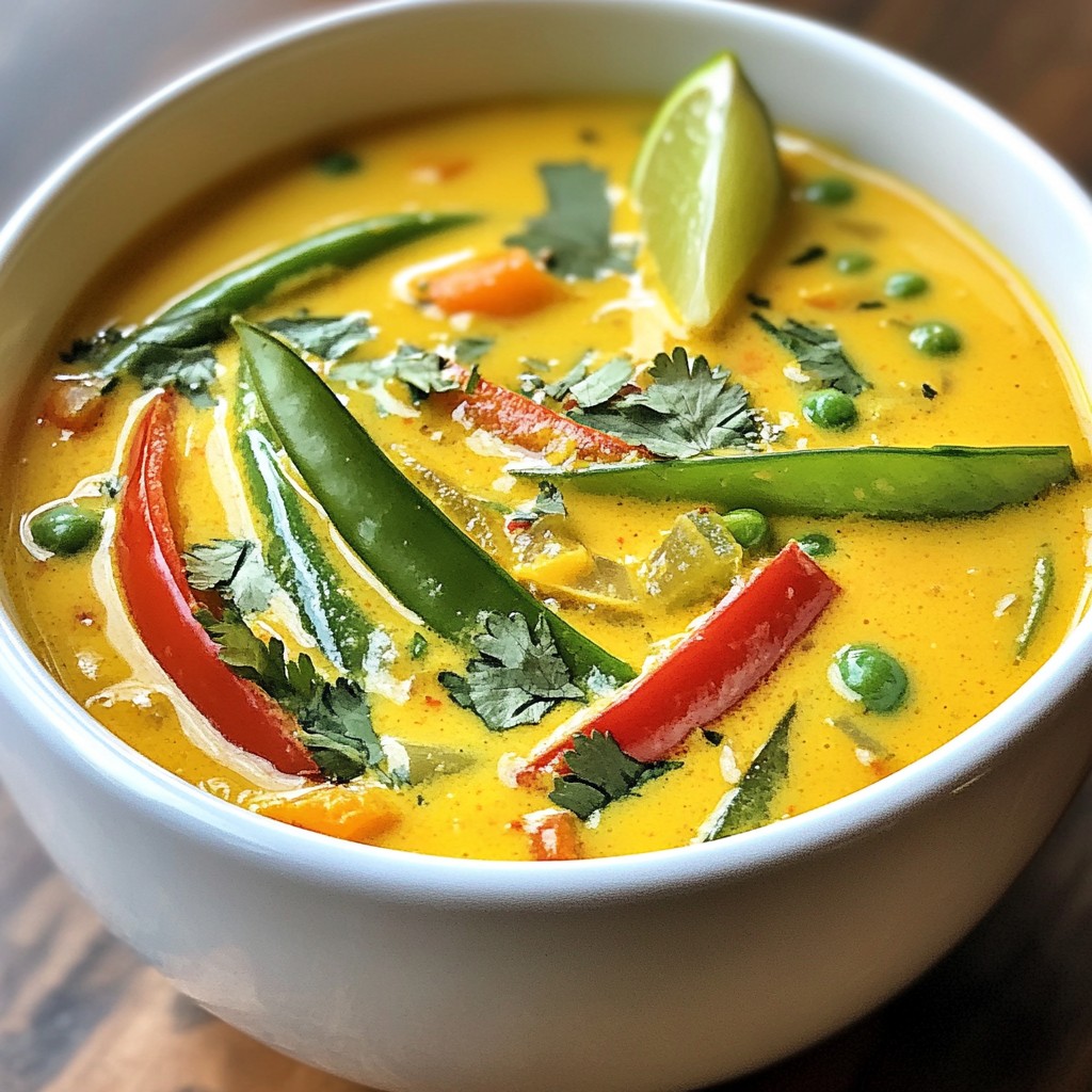 Thai Coconut Curry Soup Flavorful and Simple Dish