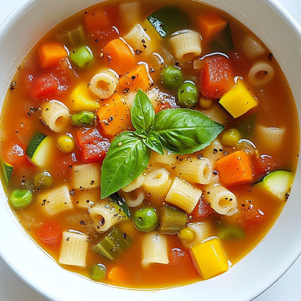 Veggie Packed Minestrone Soup Hearty and Nutritious