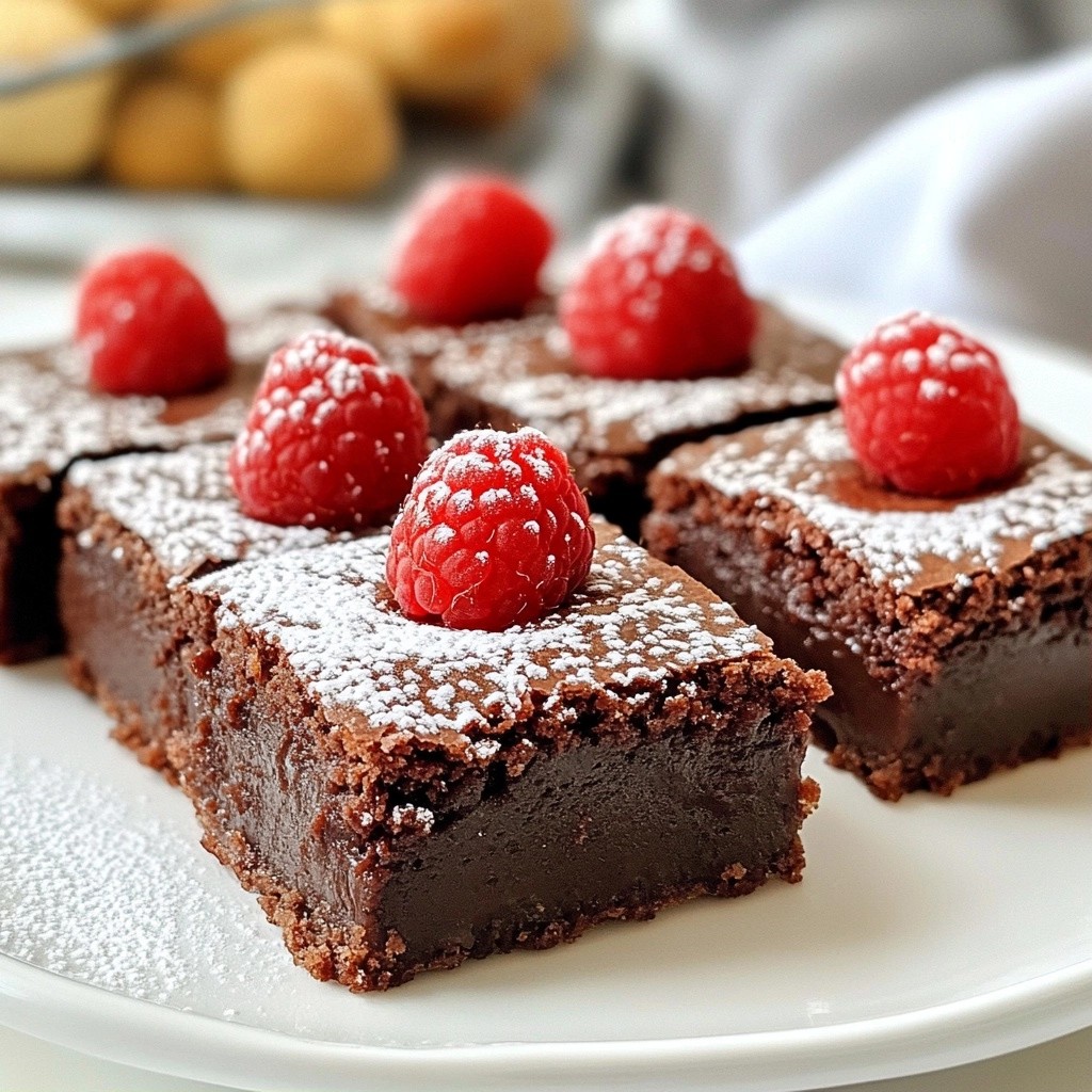 Fudgy Dessert Chocolate Raspberry Brownie Bars Delight