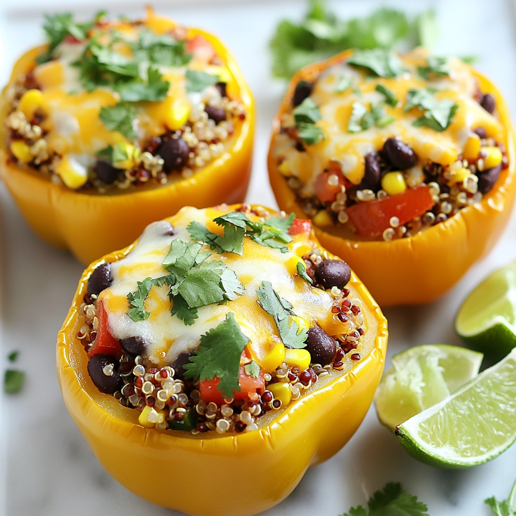 Tex Mex Quinoa Stuffed Peppers Flavorful and Easy