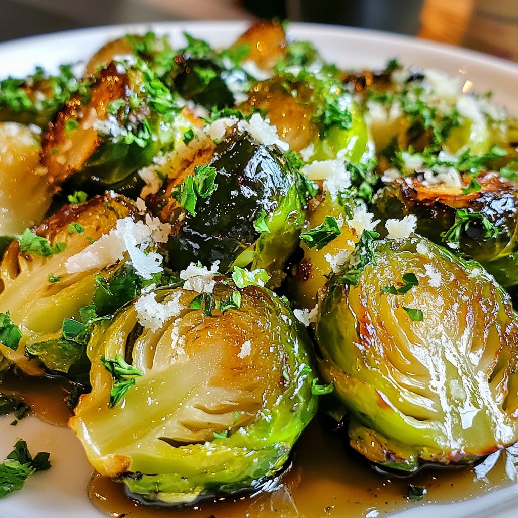 Balsamic Glazed Brussels Sprouts Savory Side Dish