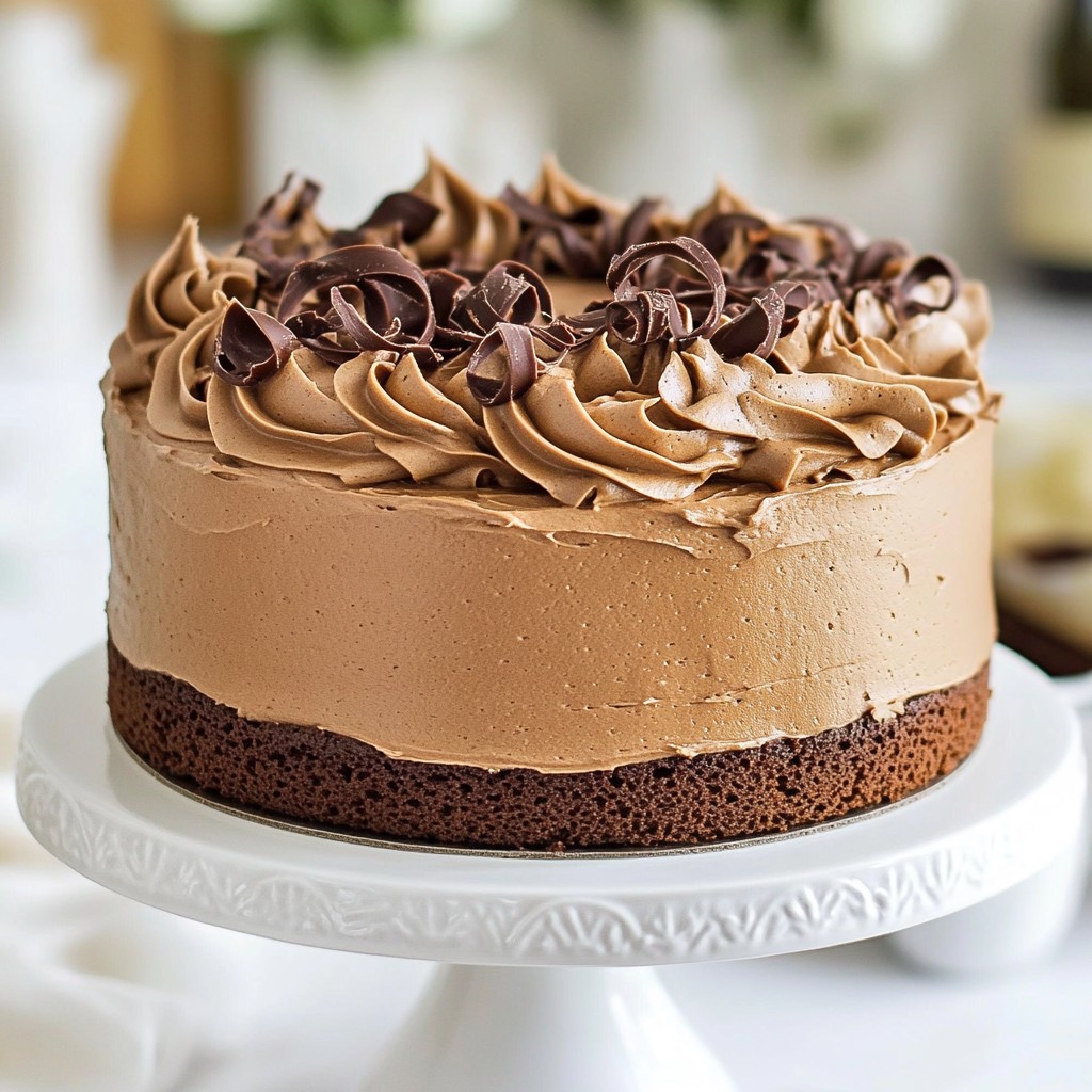 Velvety Baking Chocolate Chiffon Cake with Espresso Frosting