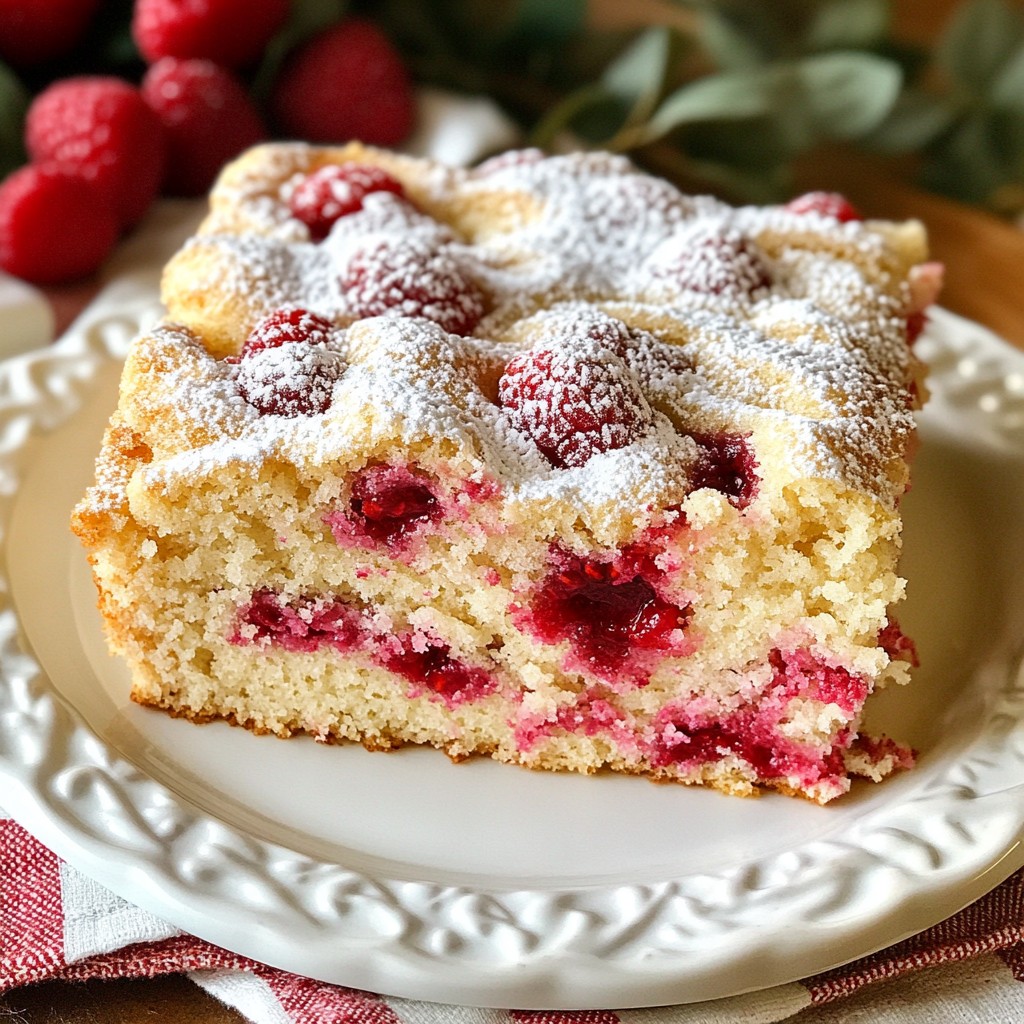 Fluffy Dessert Raspberry Swirl Coffee Cake Delight
