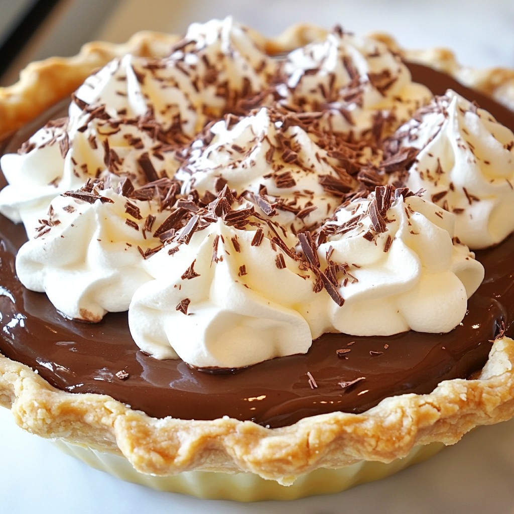 Classic Baking Chocolate Cream Pie Delightful Treat