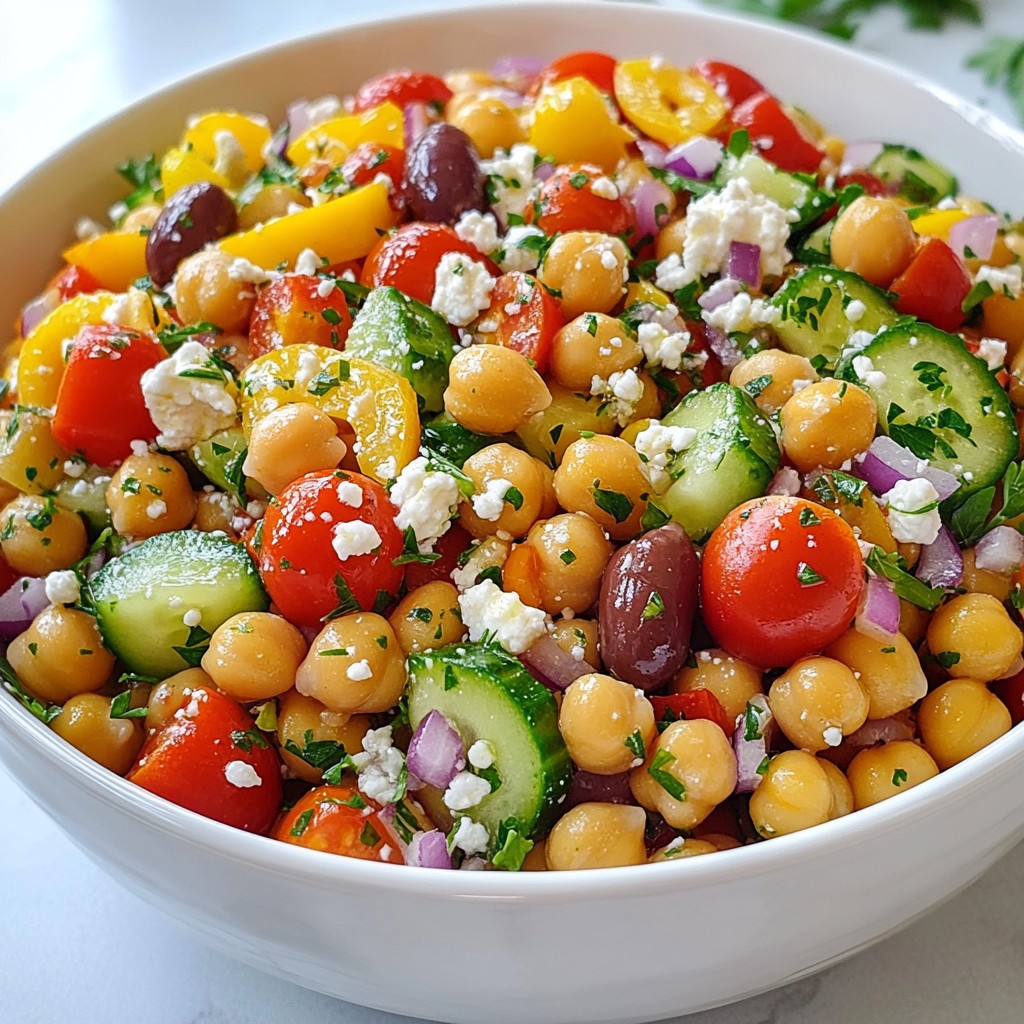 Mediterranean Chickpea Salad Fresh and Flavorful Dish