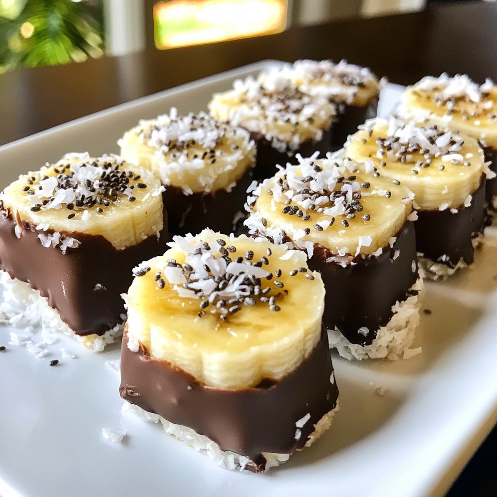 Chocolate Covered Banana Sushi Tasty No-Bake Treat
