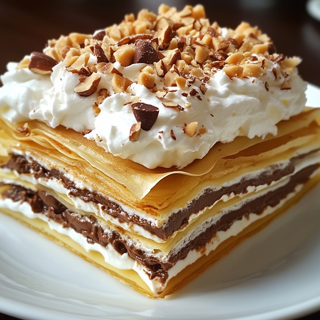 Chocolate Hazelnut Crepe Cake Simple and Delicious Treat