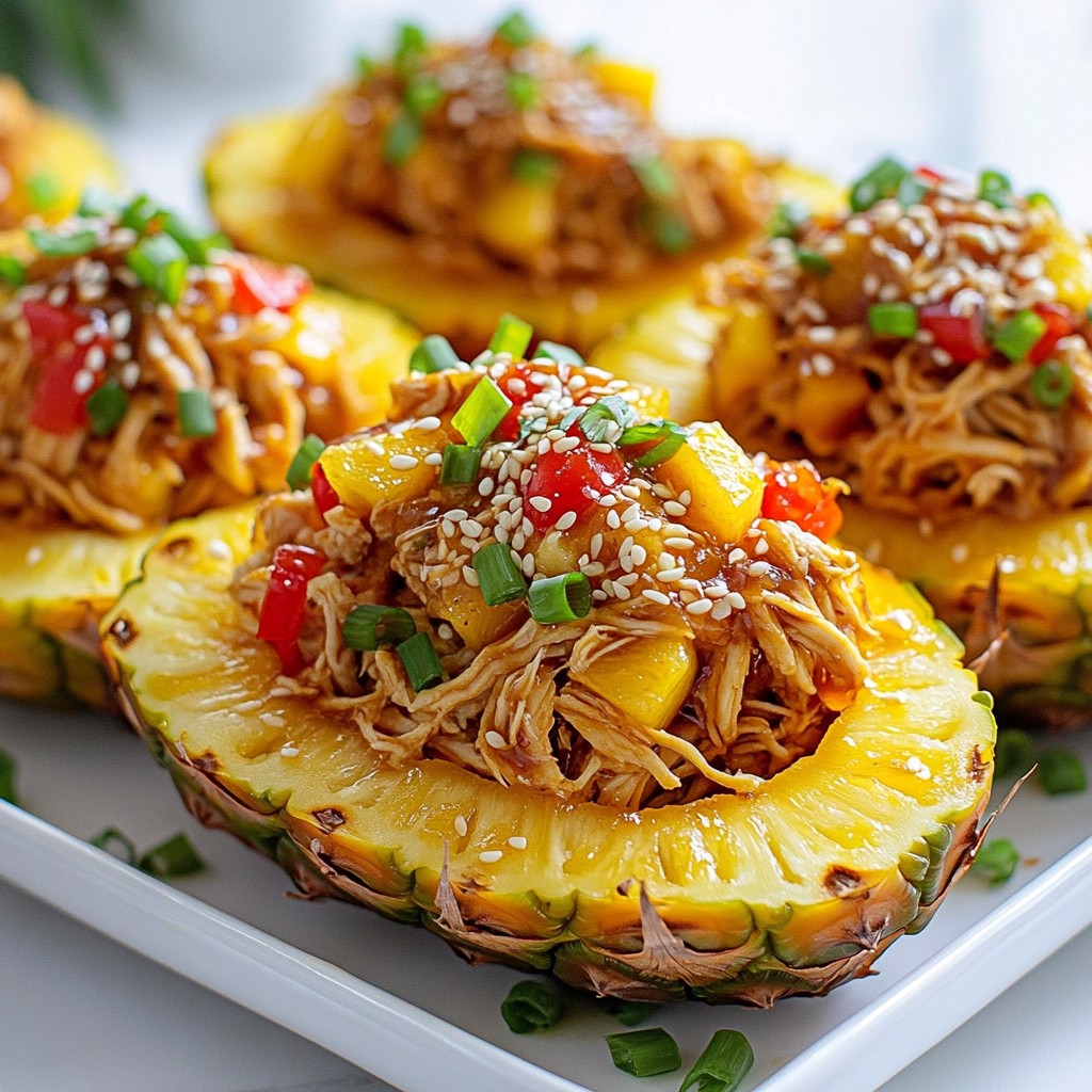 Teriyaki Chicken Pineapple Boats Tasty and Easy Dish
